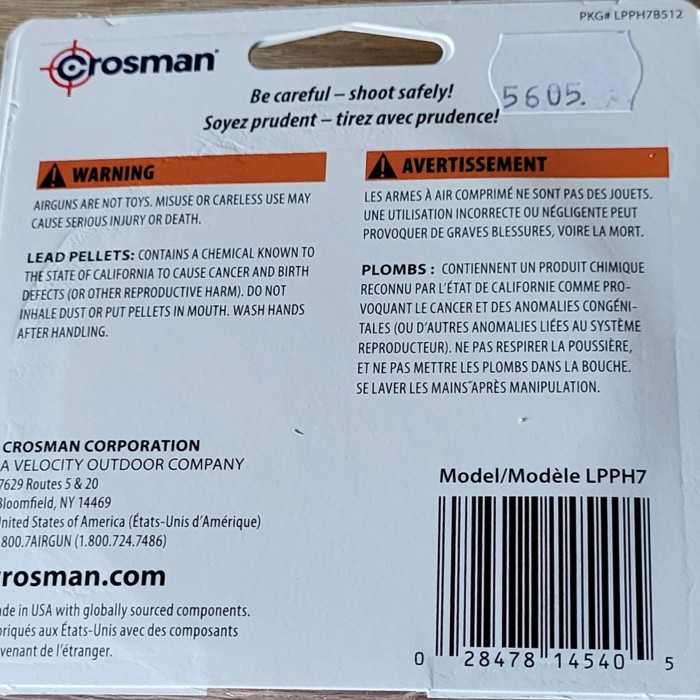 Crosman Piranha Diabolo 400 pieces. Caliber 4.5 mm jagged head